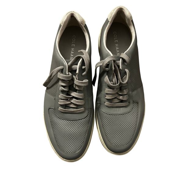 Cole Haan Men\'s Grand Crosscourt Perforated Low Top Sneakers - Gray - Size 11 main image 6